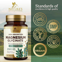 Magnesium Glycinate 250Mg per Serving - 100% Chelated Magnesium Supplement - High Absorption Mag Glycinate Supports Sleep, Heart Health, Bone, & Muscles - Gluten Free, Vegan, USA Bottled - 120 Tablets