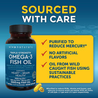 Triple Strength Omega 3 Fish Oil Supplement - 2500 Mg Fish Oil with Re-Esterifie
