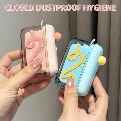 Automatic Pop-Up Portable Floss Dispenser with 10Pcs Dental Floss,Refillable Pop up Design Dental Floss Storage Box