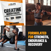 Micronized Creatine Monohydrate Powder 500G (1.1Lbs,100 Servings) – Bulk Creatine Powder Supplements, 5G per Serv, Unflavored, Third Party Tested, Supports Muscle Strength for Men & Women