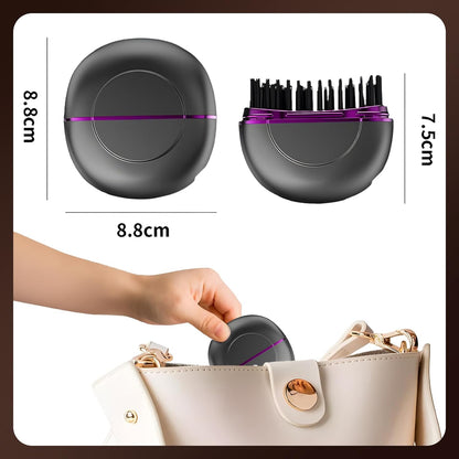 Cordless Mini Hair Straightener, 3-Speed Temperature Control & Fast Heating, Rechargeable Portable 2-In-1 Styling Tool, Heat-Resistant Anti-Scald Shell, Lightweight for Travel & Home Use