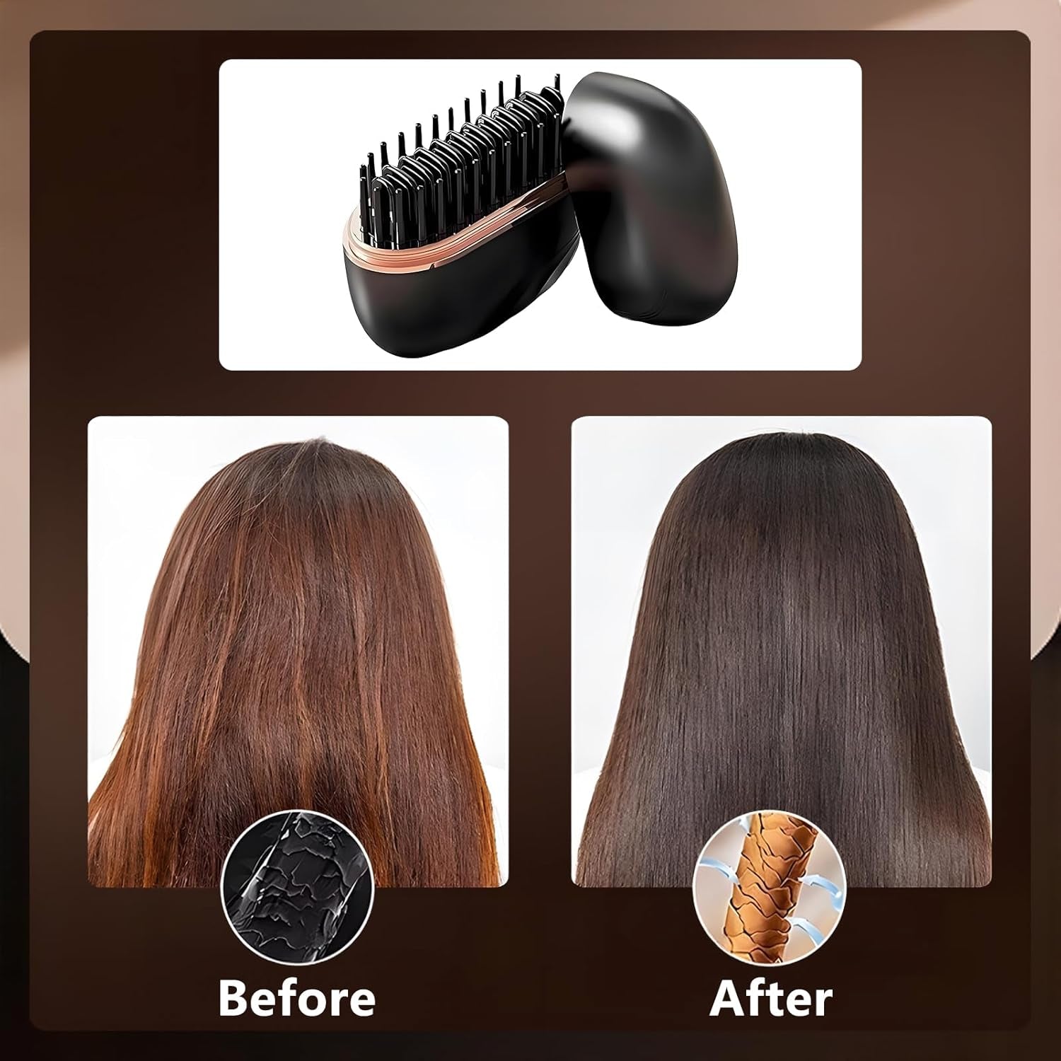 Cordless Mini Hair Straightener, 3-Speed Temperature Control & Fast Heating, Rechargeable Portable 2-In-1 Styling Tool, Heat-Resistant Anti-Scald Shell, Lightweight for Travel & Home Use