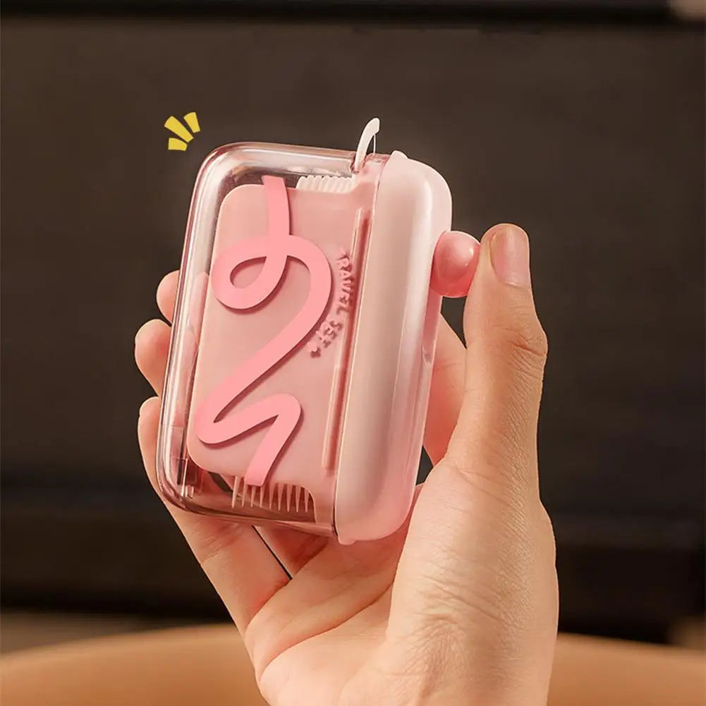 Automatic Pop-Up Portable Floss Dispenser with 10Pcs Dental Floss,Refillable Pop up Design Dental Floss Storage Box
