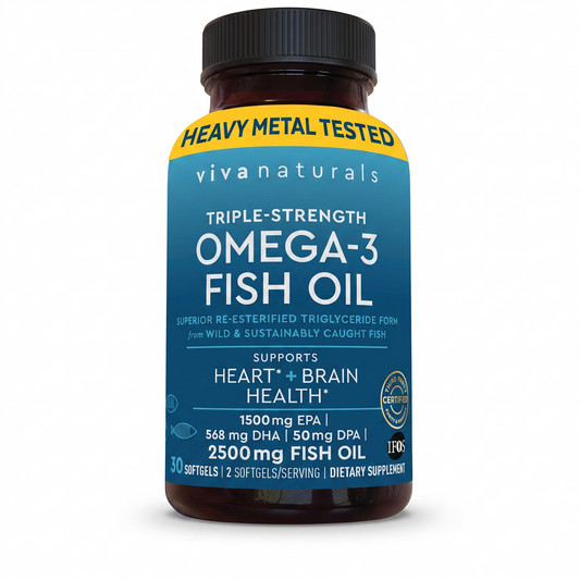 Triple Strength Omega-3 Fish Oil — 2500mg, 30 Softgels