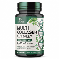 Multi Collagen Peptides Capsules — Types I, II, III, V & X, 60ct