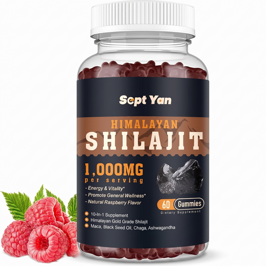 Himalayan Shilajit Gummies — 1000mg, Raspberry, 60ct